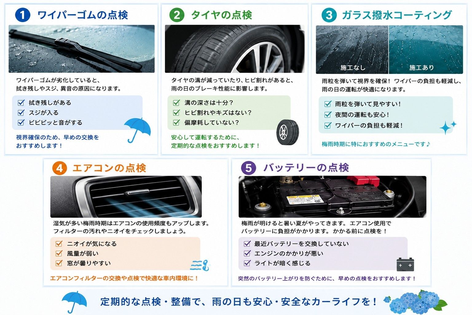 梅雨の安全運転の為に！