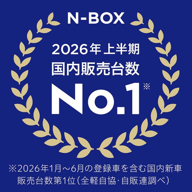 N-BOXが2026年上半期 新車販売台数 第1位を獲得